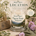 Location inspired candle collection by Shalom and Sparrow Mercantile