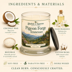 Coconut wax beeswax clean fragrance soy free and paraffin free candle details